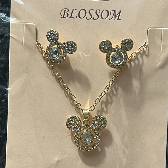 Gold Mouse Jewelry Set - Picture 1 of 5